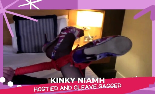 Niamh is hogtied and cleave gagged