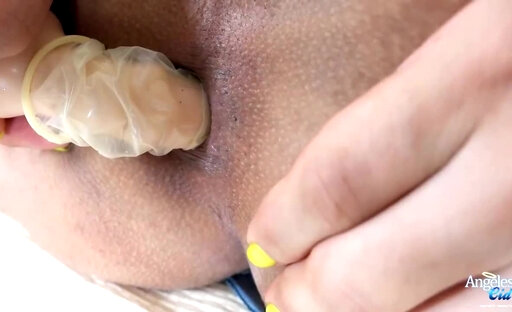 Anal toy in her tight tranny hole