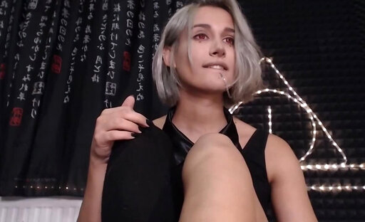 TGirl uses Huge Dildo