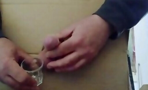 gloryhole sperm in shotglass