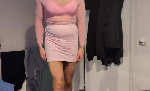 Crossdresser skirt bulge