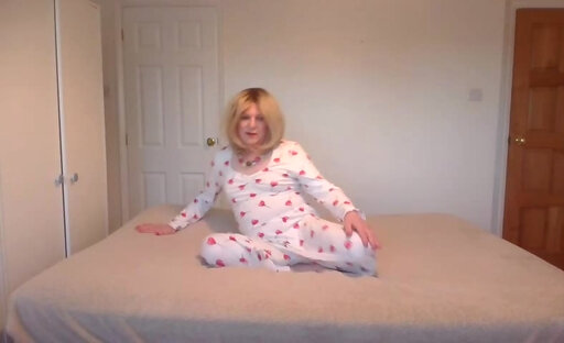 On the bed waiting for you in my cute pyjamas