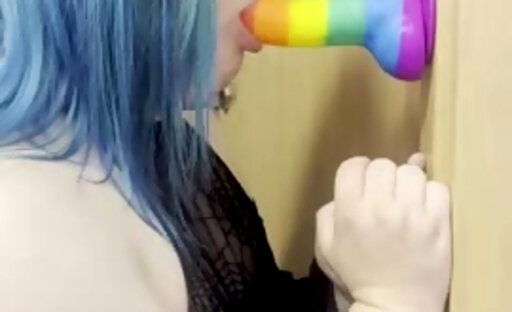 Dildo sucking