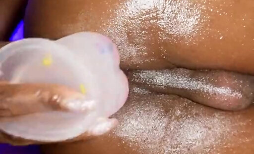Four Dildos and One Huge Facial Cumshot
