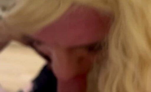 Blonde sissy AlisaTRANS, oral and anal