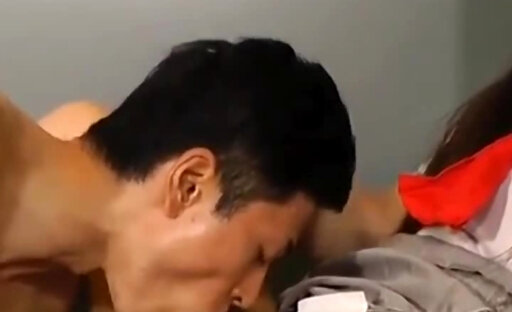 Asian Couple M/T Cuming on Her Tits