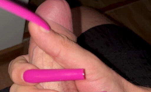 Long nails CD male cum #1