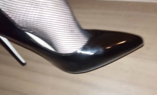 Heels and Fishnet Pantyhose