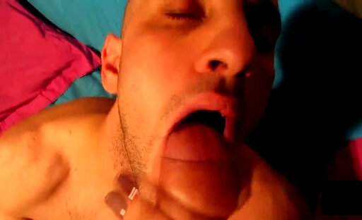 Guy Sucking Shemale dick untill cums