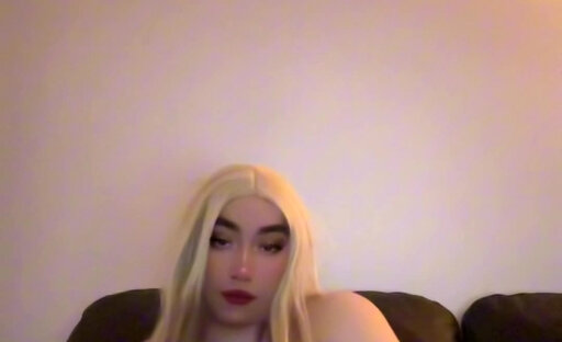 Sissy blonde teasing