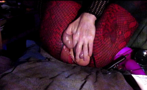 Sissy late night extreme anal destruction 12 inch dildo & butt plug insertion