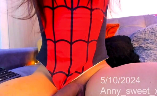 Hung Spider-Girl cosplay edging🍆