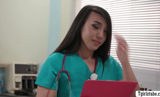 Shemale nurse gets ass banged by horny patient